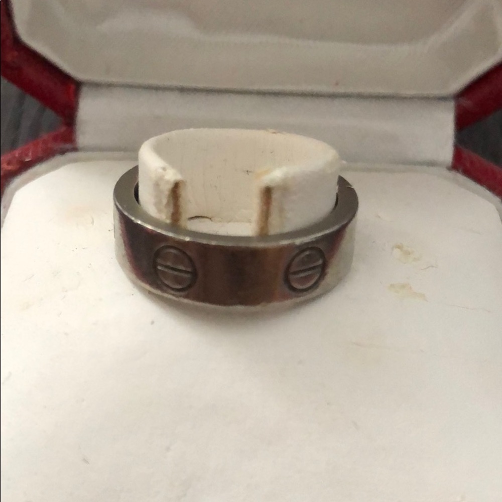 Cartier 18K White Gold Love Ring size 6 3/4